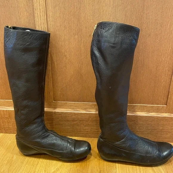 Lanvin Brown Leather Boots 7.5 - Picture 8 of 9